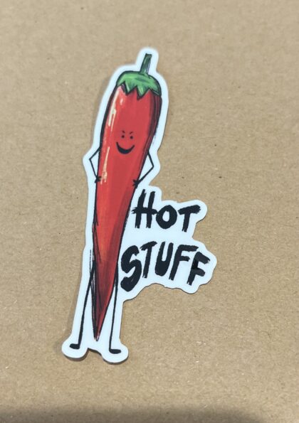 Hot stuff sticker