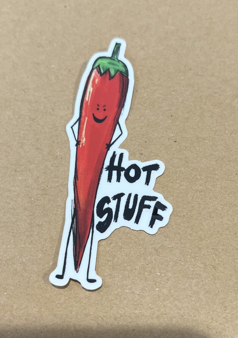 Hot stuff sticker